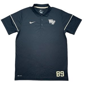 Nike Wake Forest Football Team Issued Demon Deacons Polo Collared Shirt size M